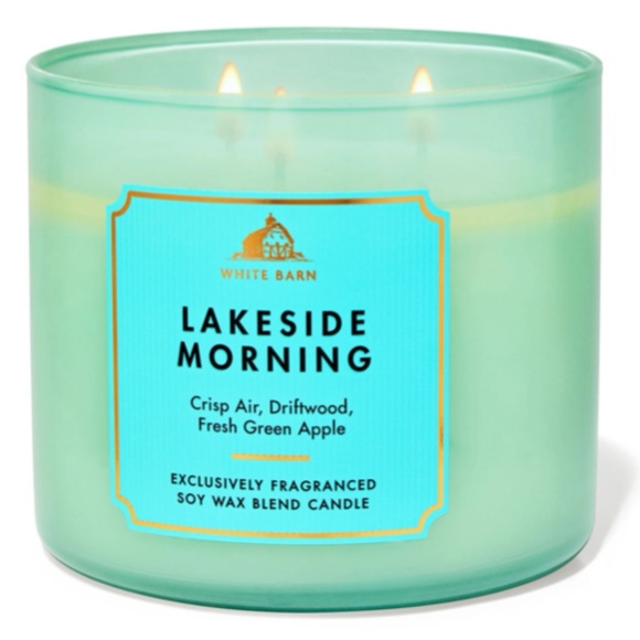 BATH & BODY WORKS White Barn Lakeside Morning 3-Wick Candle - Picture 1 of 7